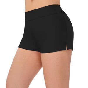 Women’s Board Shorts Boyleg Tankini Bottoms In Black